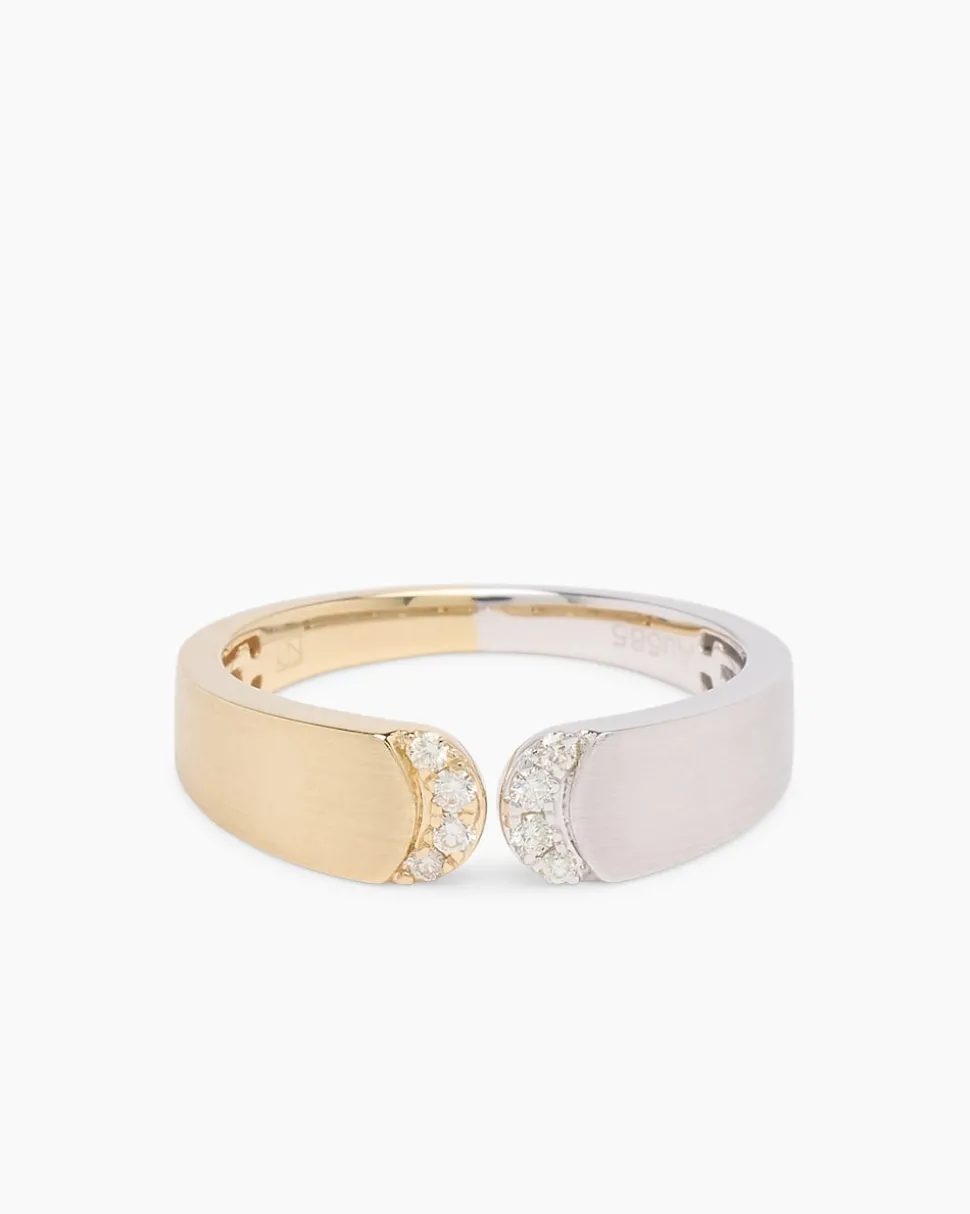 Bicolor-Brillantring 0,10 ct