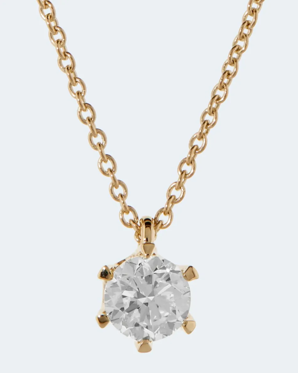 Brillant-Anhänger mit Kette 0,70 ct