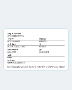 Brillantring 0,05 ct