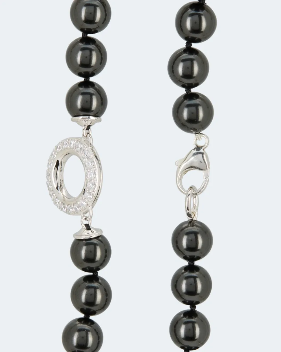Collier MK-Perlen 10mm & Zirkonia