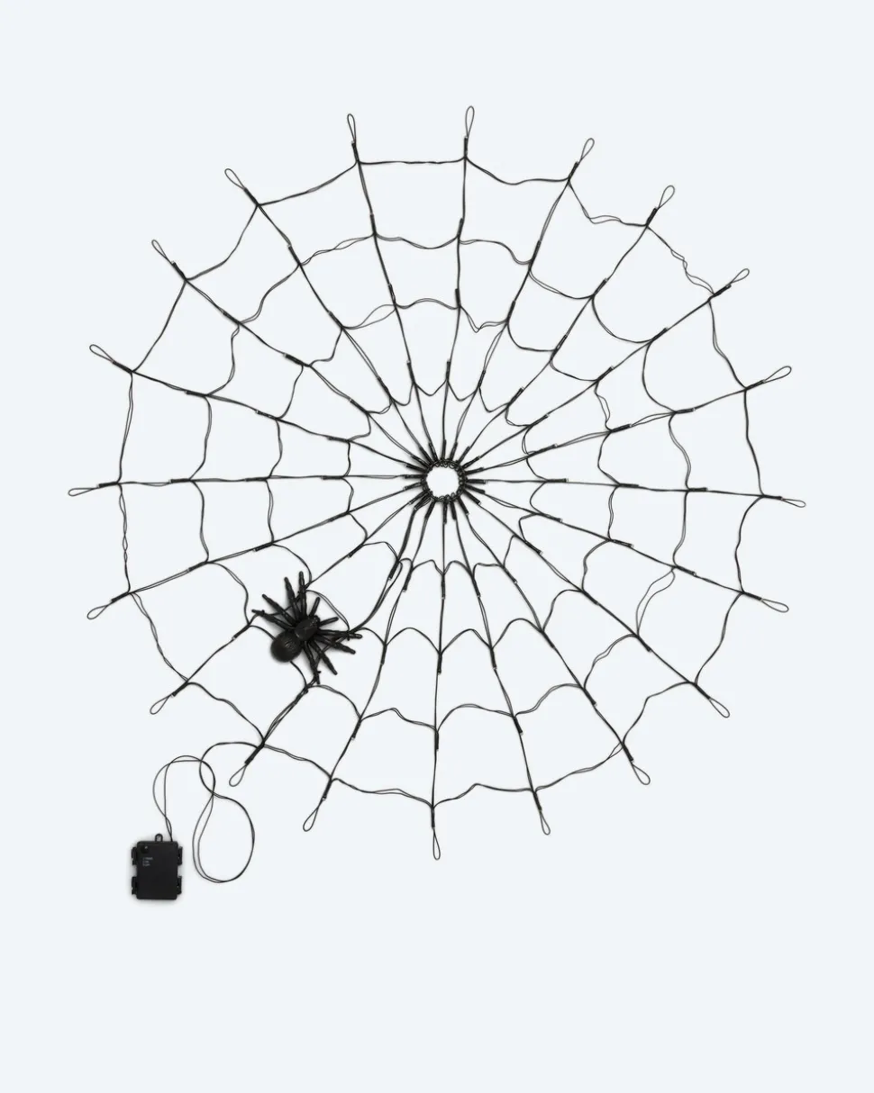 Halloween Outdoor LED-Lichterkette Spinnennetz