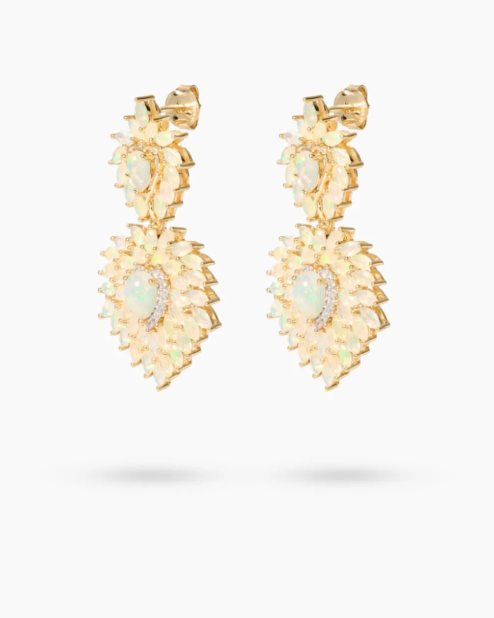 Ohrstecker mit Äthiopischem Opal & Zirkonen