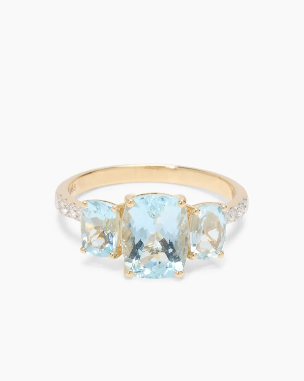 Ring mit Aquamarin & Brillanten