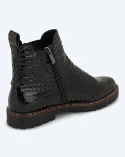 Stiefelette in Krokolack